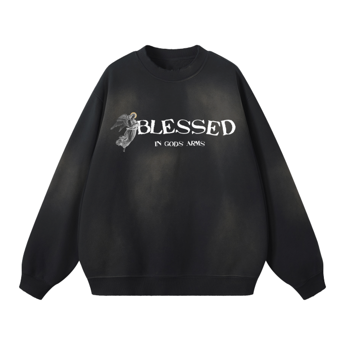 BLESSED “ANGEL” WASHED CREWNECK